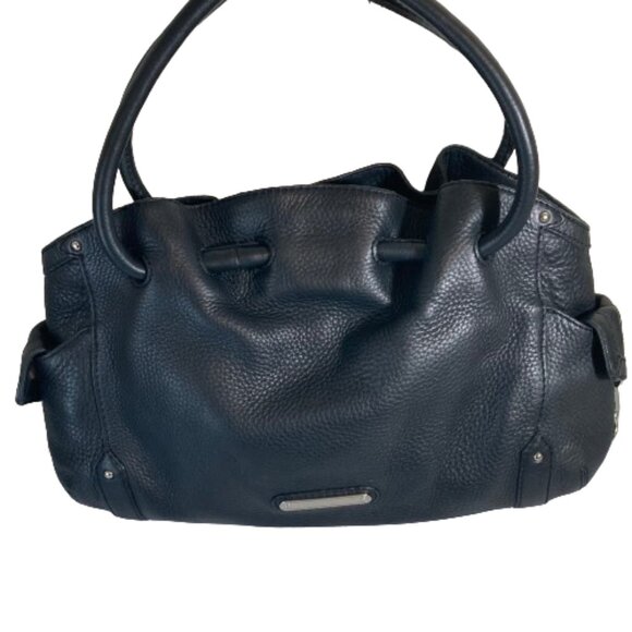 Cole Haan Leather Shoulder Bag, SALE! Pebbled Black Large Many Features, EUC - Picture 5 of 10